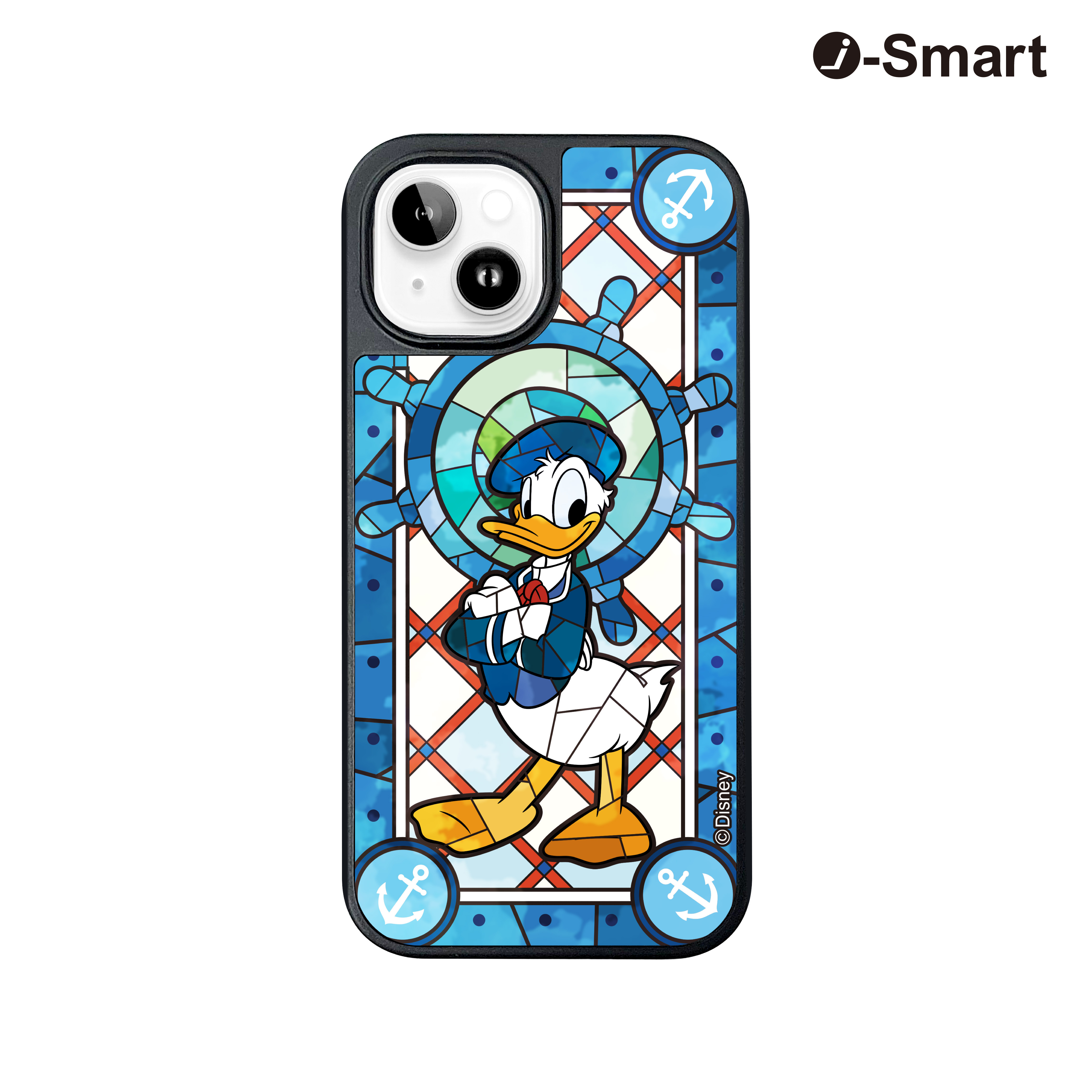 i-Smart-迪士尼彩繪玻璃手機殼-唐老鴨 Donald Duck