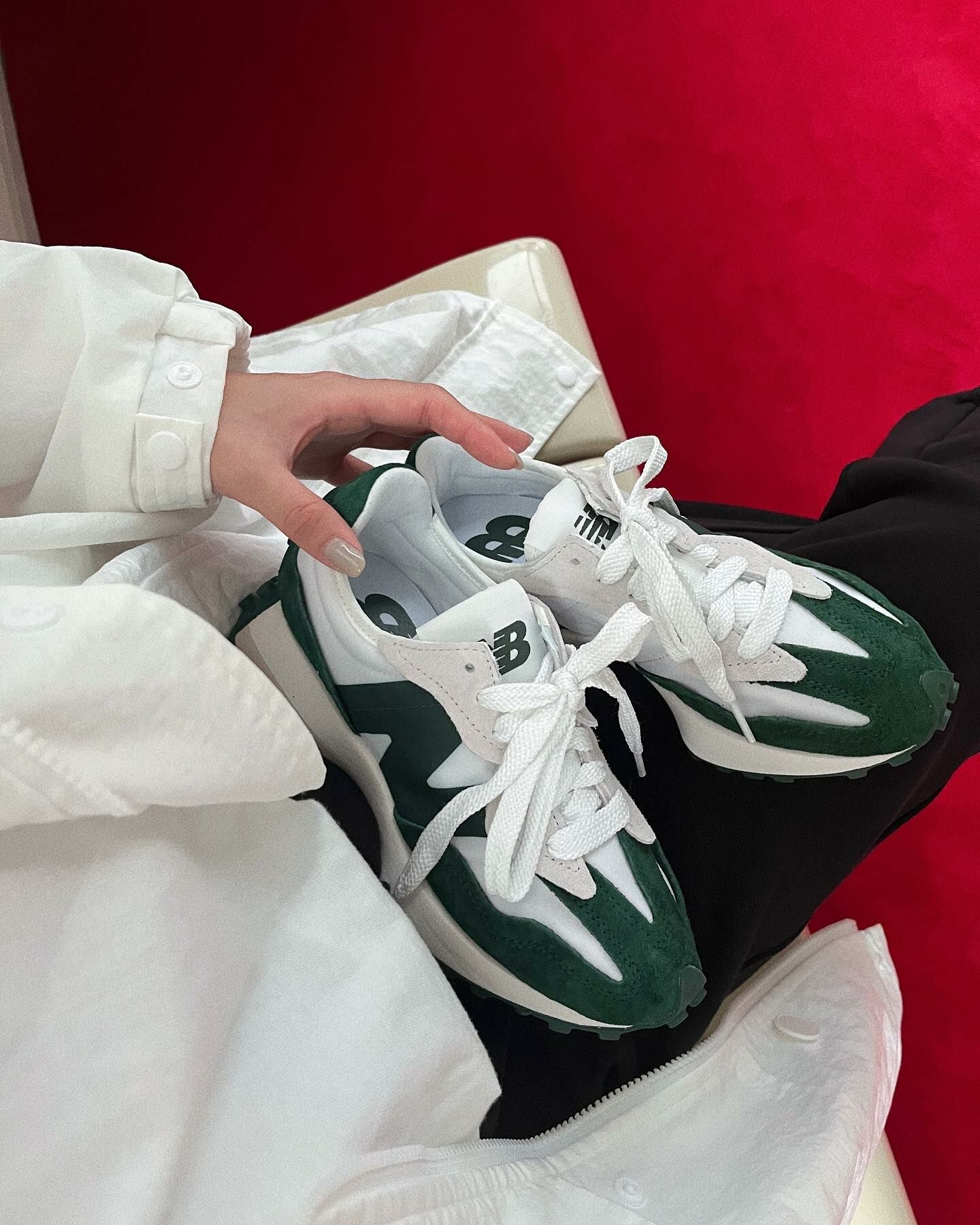 New Balance 327 孔雀綠 森林綠 日本限定 增高 復古鞋 U327WEL