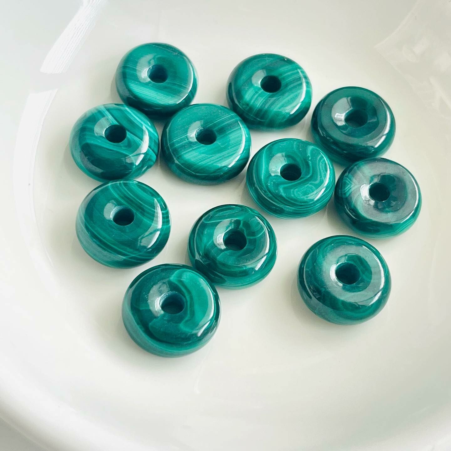 [原石] 孔雀石 水晶平安扣