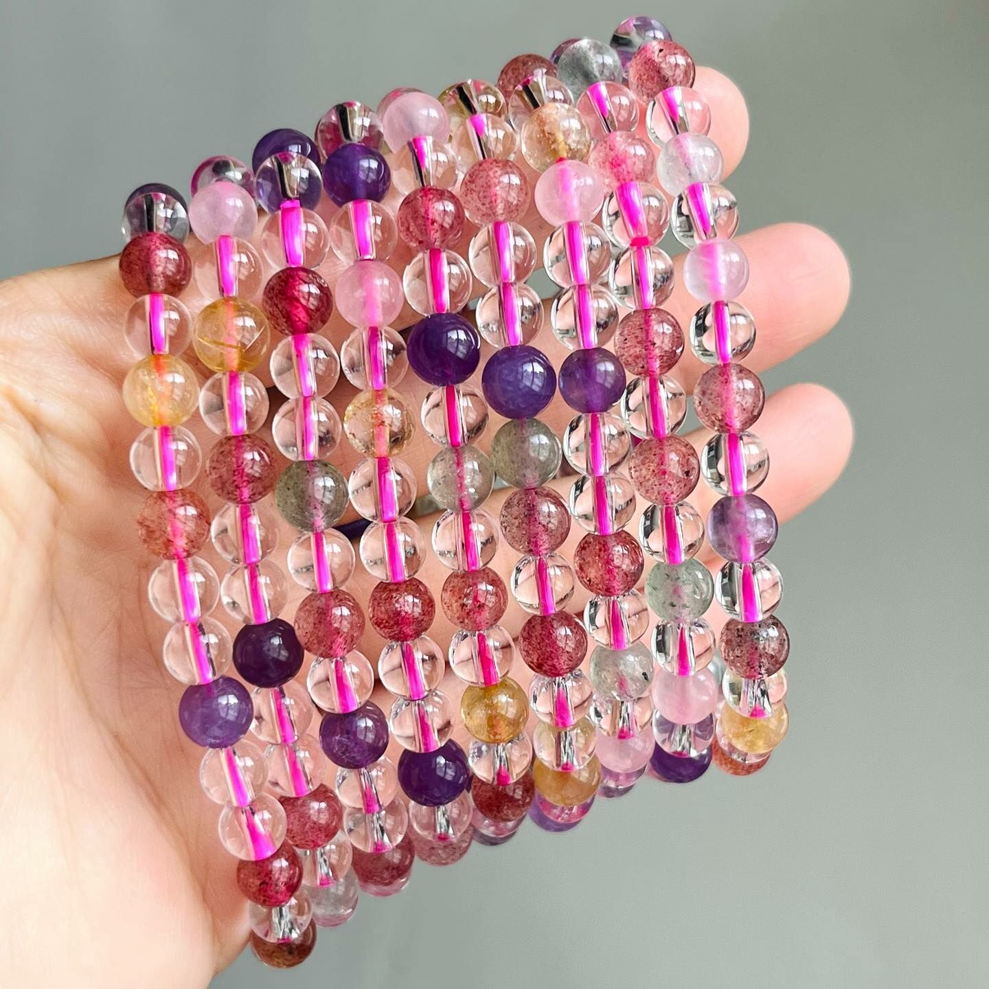 [原石] 五行水晶手串 / 五行開運手鍊