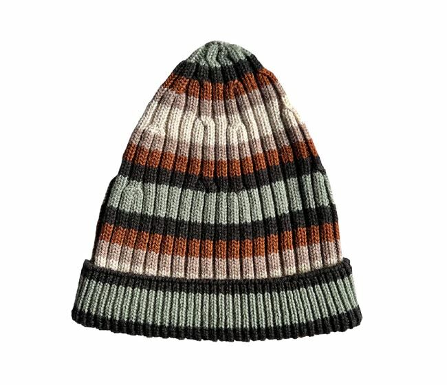 MABLI 羊毛羅紋帽Coblyn Beanie - Duck Egg Stripe
