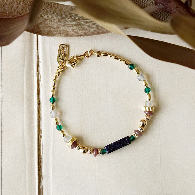 ｜財運｜憶念品彙 – 藍金沙 – 手鍊