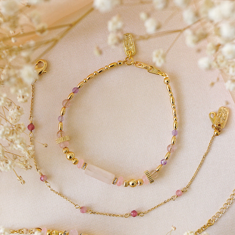 ｜桃花｜憶念品彙 – 粉晶 – 手鍊