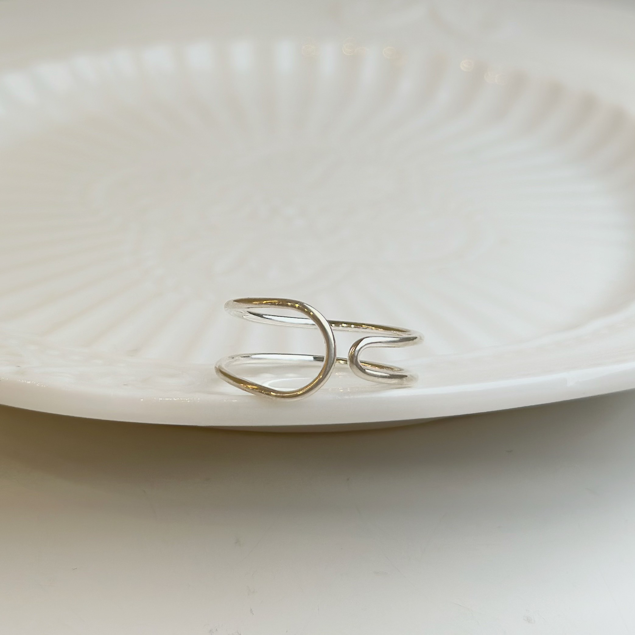 S24不規則線條純銀調整戒