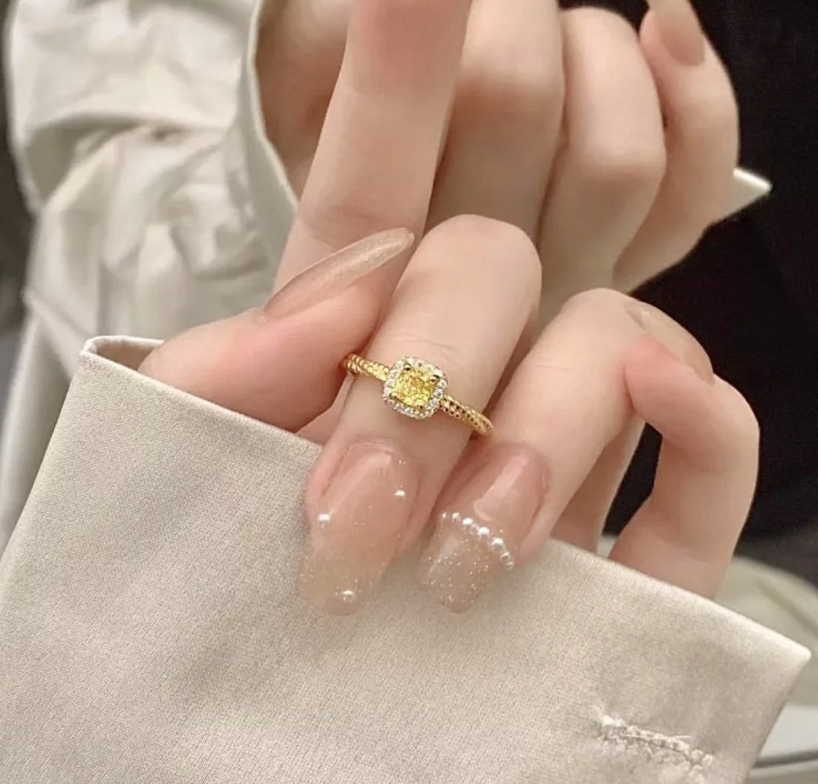 黃金鑽高奢 金銀開口細戒