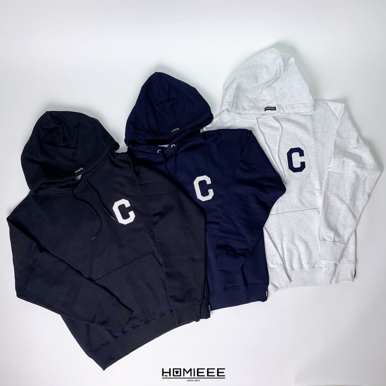 Covernat Unisex C Logo Hoodie 帽T 經典 深藍 灰色 黑色 韓國