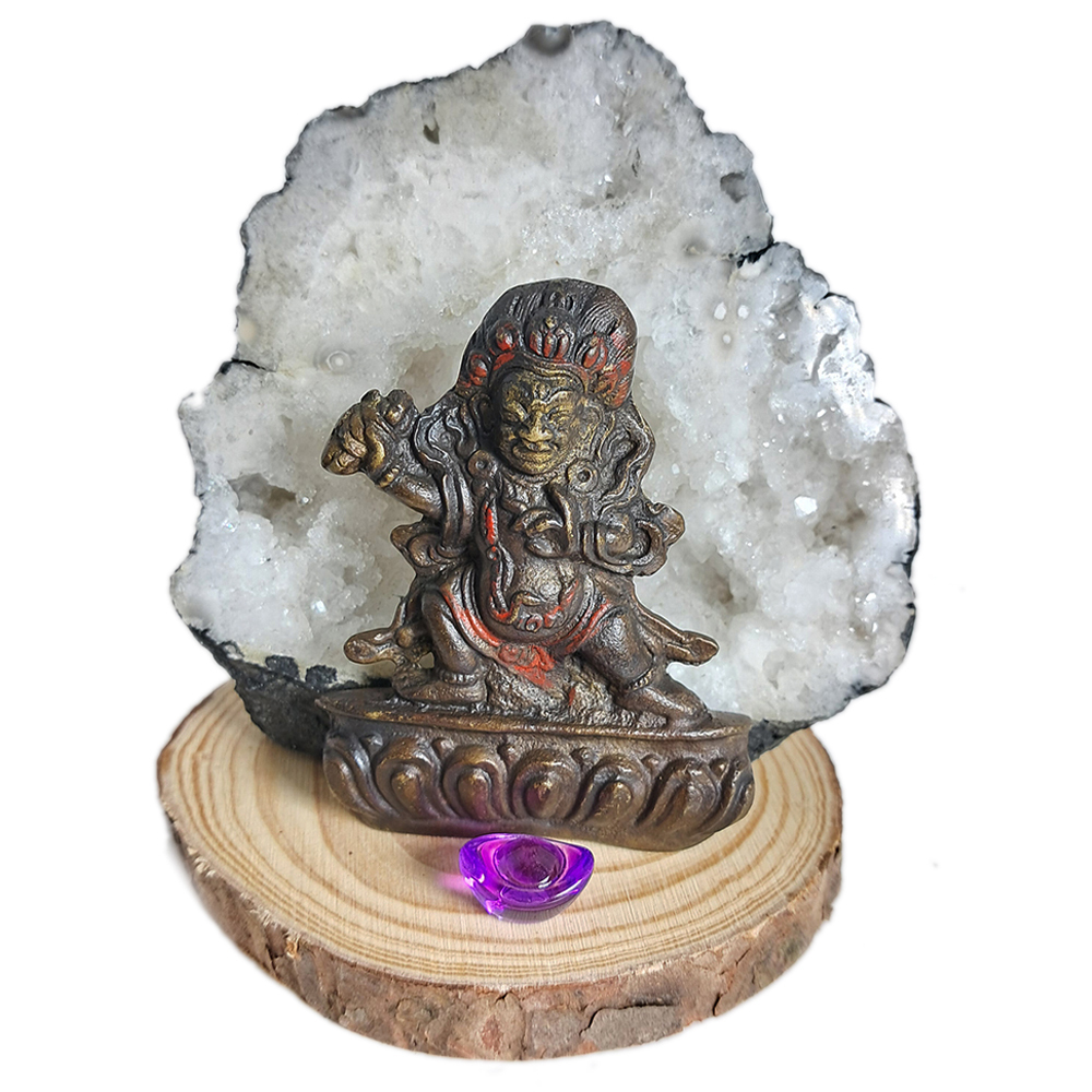 綠財神{鐵}6.5公分+水晶簇組 【十方】152371