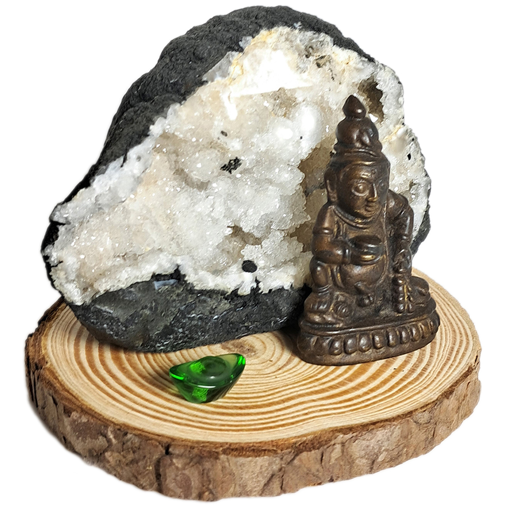 黑財神+水晶簇組 8.8公分【十方】152370