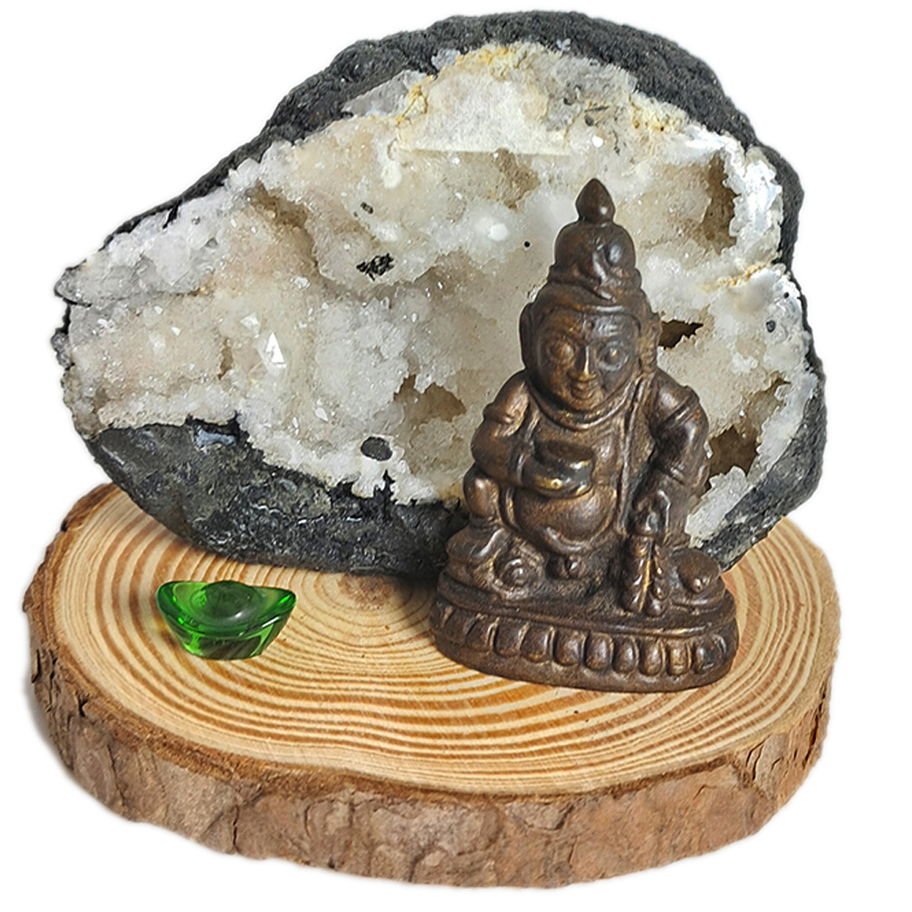 黑財神+水晶簇組 8.8公分【十方】152370