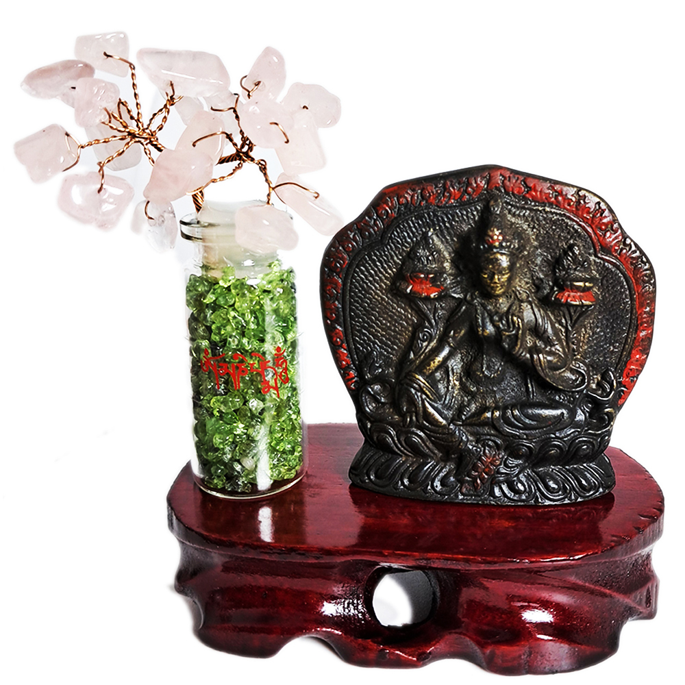 綠度母{鐵}6公分+許願樹&木座組【十方】152360