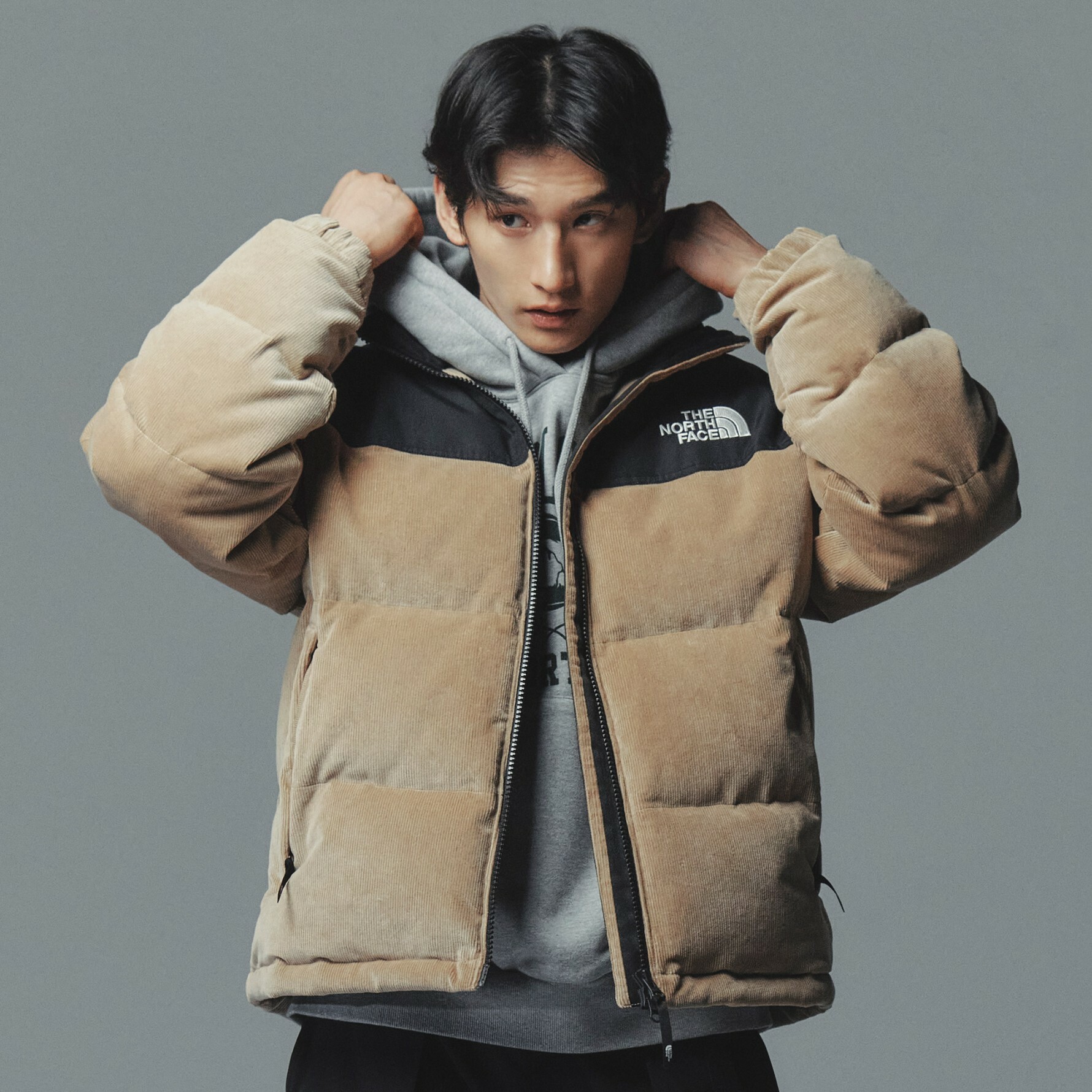 THE NORTH FACE 北臉 白標 CORDUROY NUPTSE 燈芯絨 羽絨 外套 NJ1DP55