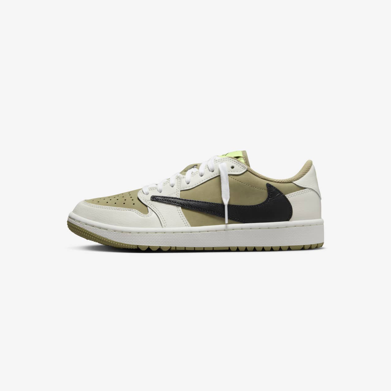 -(A1d)-TRAVIS SCOTT X AIR JORDAN 1 LOW GOLF "NEUTRAL OLIVE"-FZ3124-200