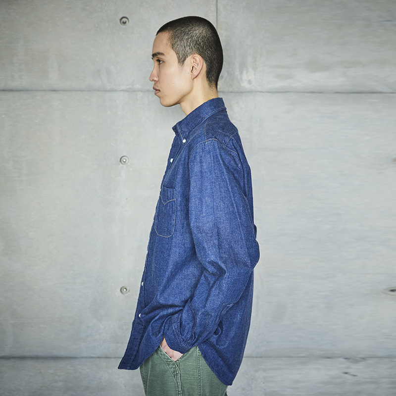 ★韓国の人気★【JEMUT】★Noise Washing Denim Shirt.s★ original.jpg?1697634011