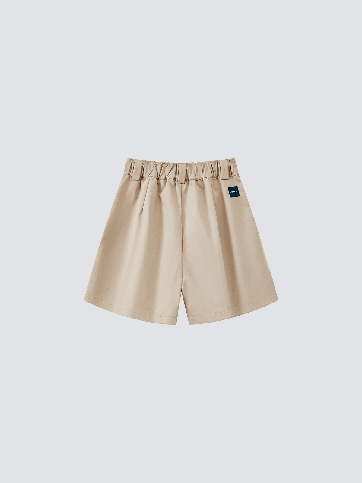 Skatey Cat Straight Work Shorts (for women)｜Khaki｜Hong Kong Original Design