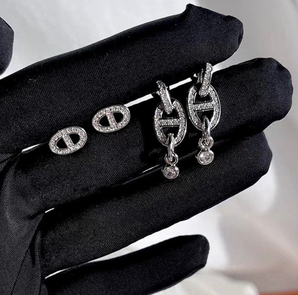 雙D豬鼻銀鑽 耳釘/吊墜翻玩系列