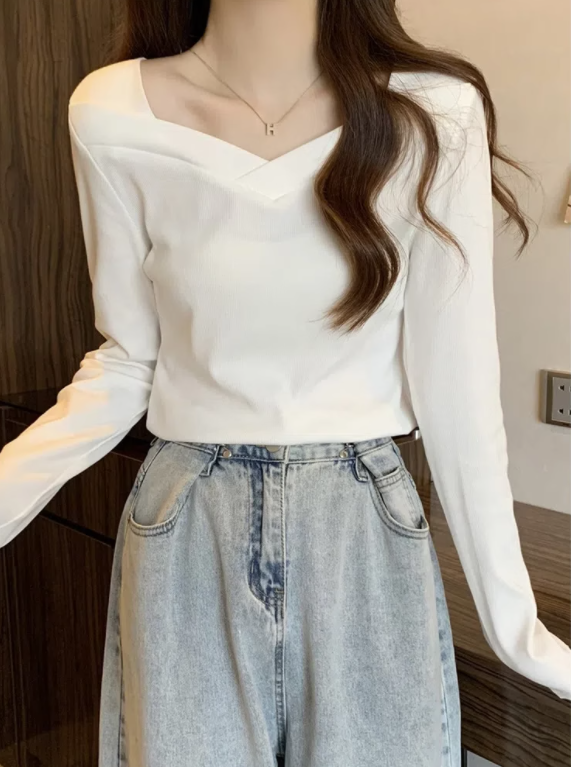 Velvet thickened long-sleeved T-shirt