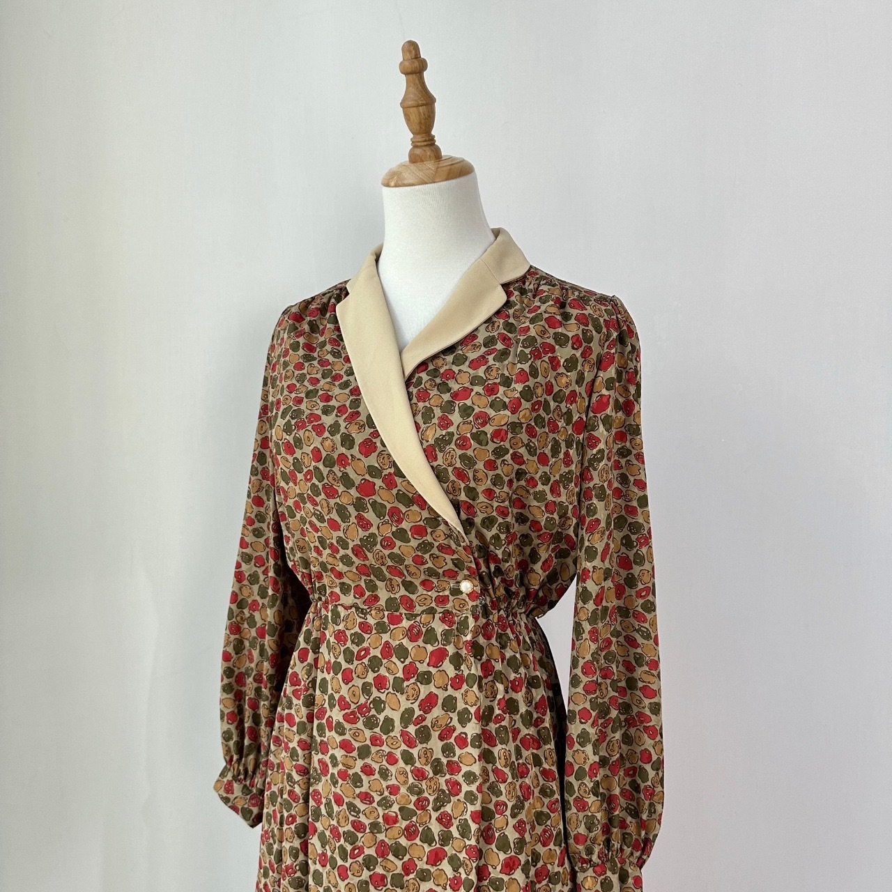 Chalet Blanc 可愛三色椒日本古著連身裙