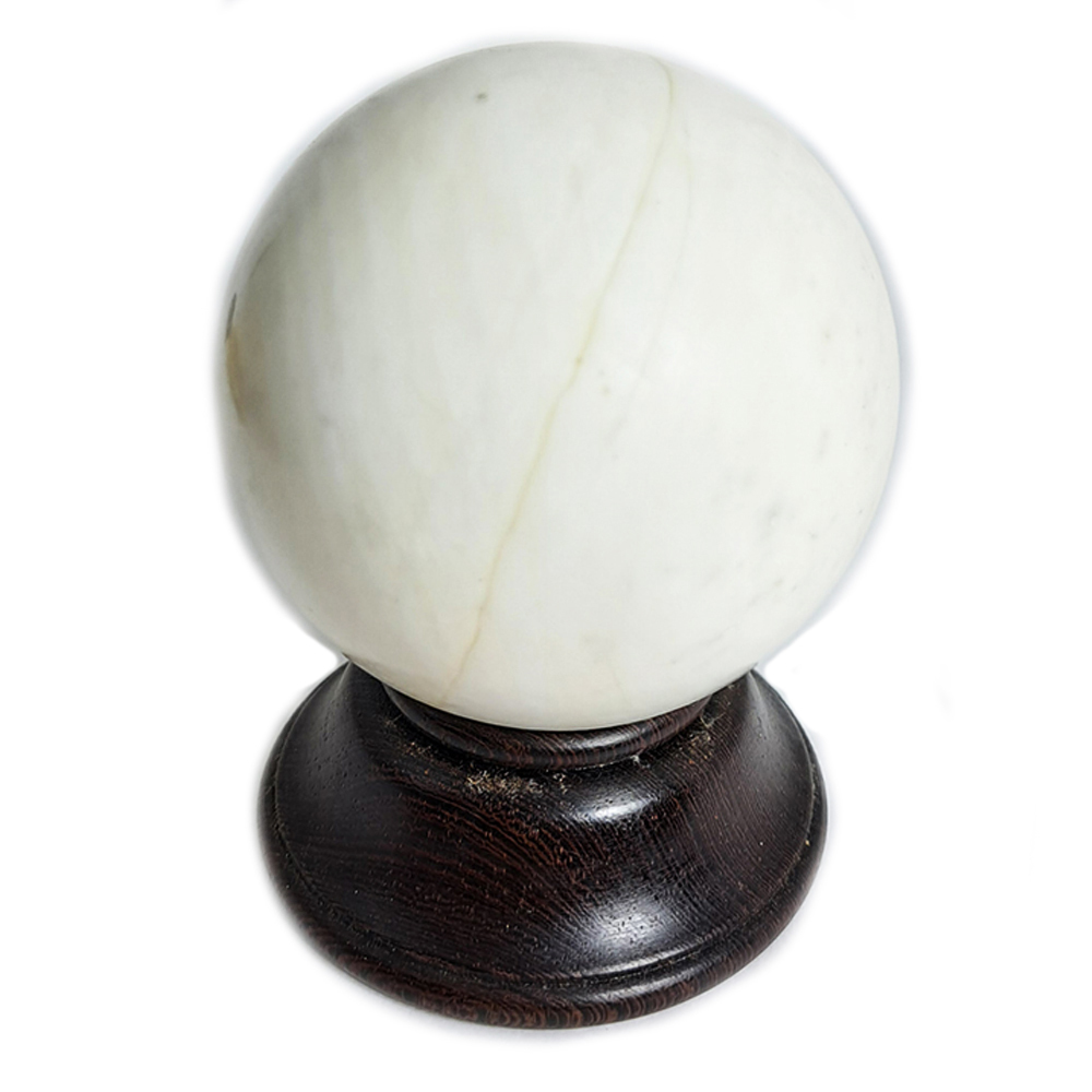 金線硨磲球6公分&檀木球座【十方】152578