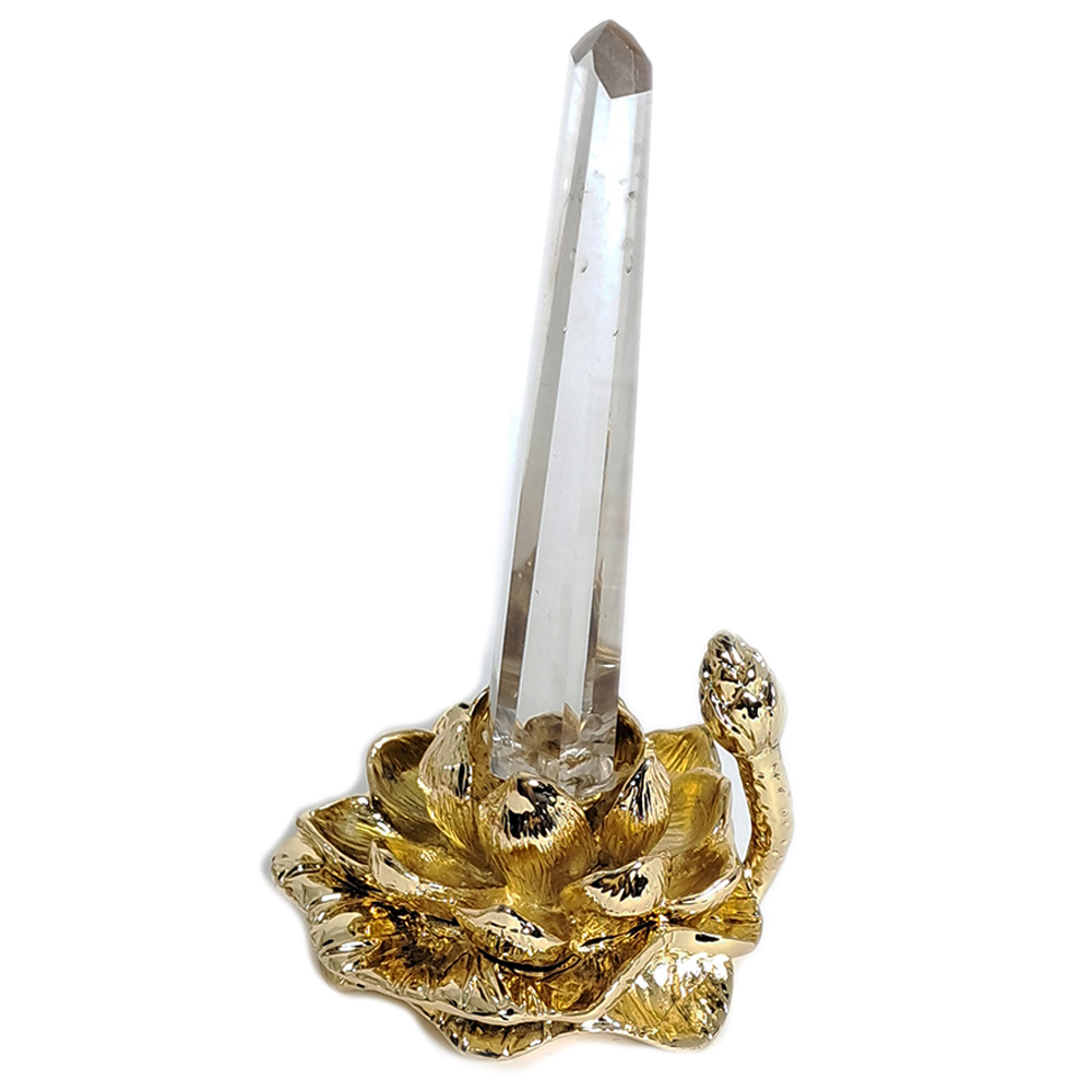 水晶柱高6公分 &金蓮座【十方】152565