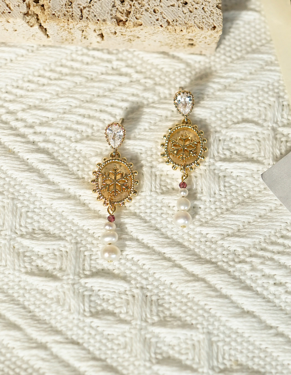 by mii✧雪花小珍珠耳飾