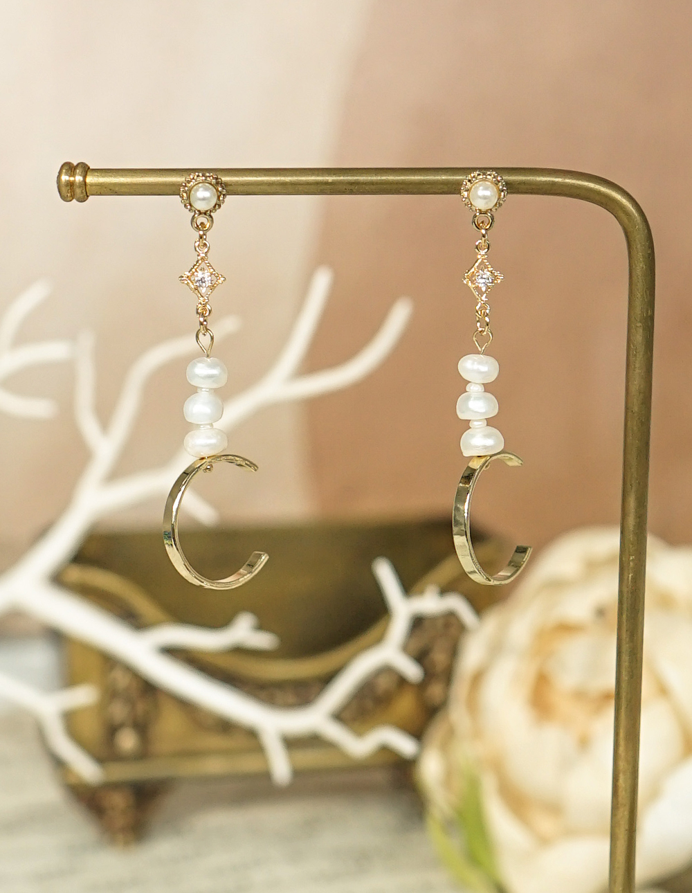 by mii✧疊疊小饅頭真珠耳飾