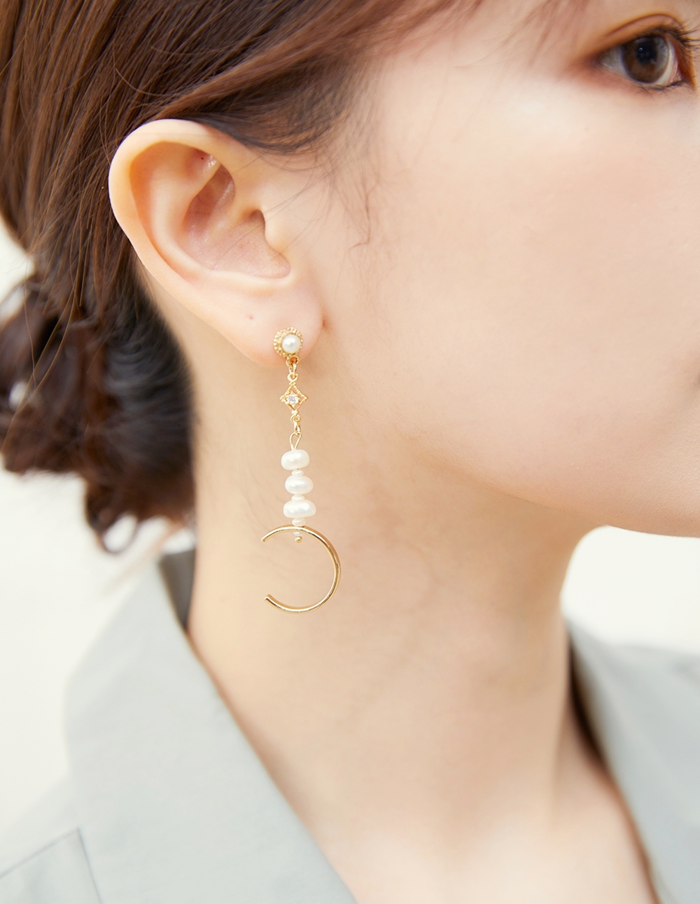 by mii✧疊疊小饅頭真珠耳飾