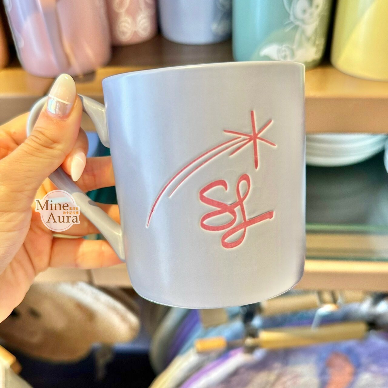 史黛拉露 星黛露 StellaLou 白線描邊圖案 馬克杯 水杯 -香港迪士尼樂園