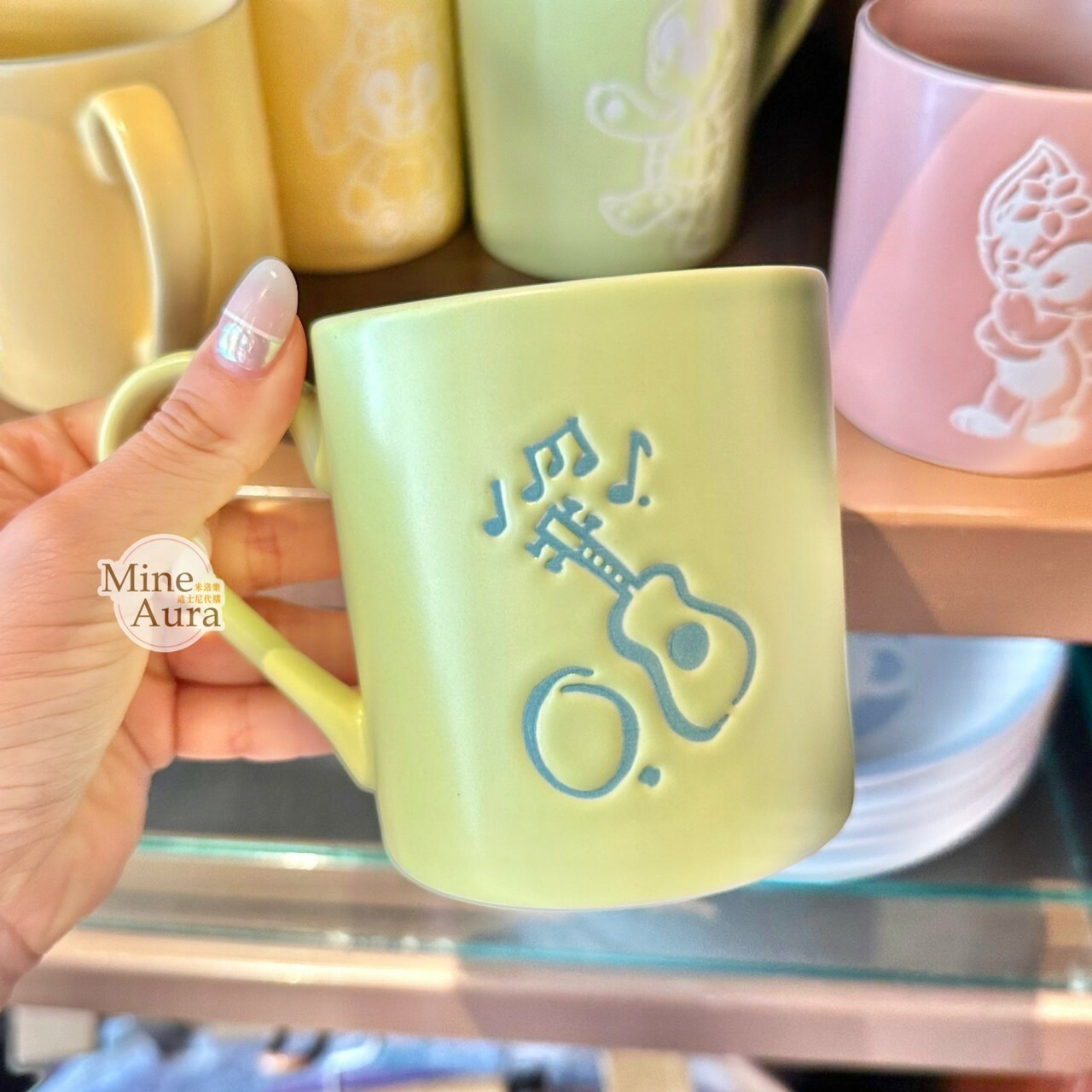 奧樂米拉 海龜 OluMel 白線描邊圖案 馬克杯 水杯 -香港迪士尼樂園