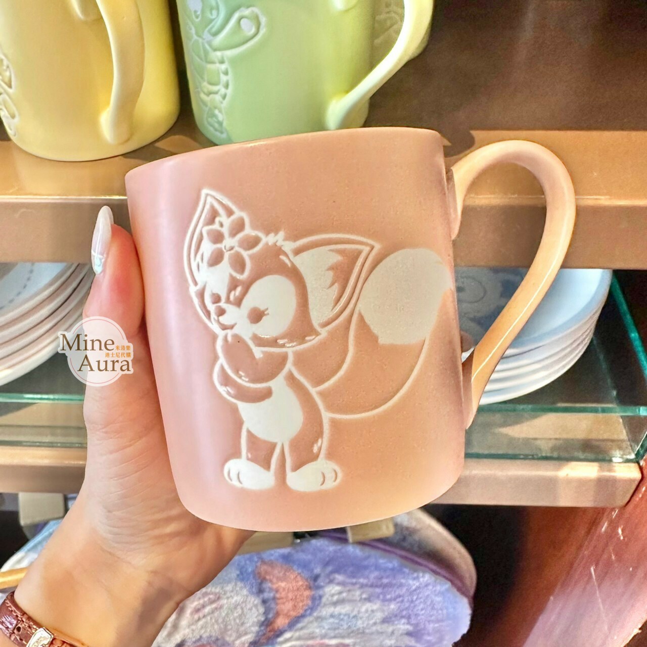 玲娜貝兒 Lina bell 白線描邊圖案 馬克杯 水杯 -香港迪士尼樂園