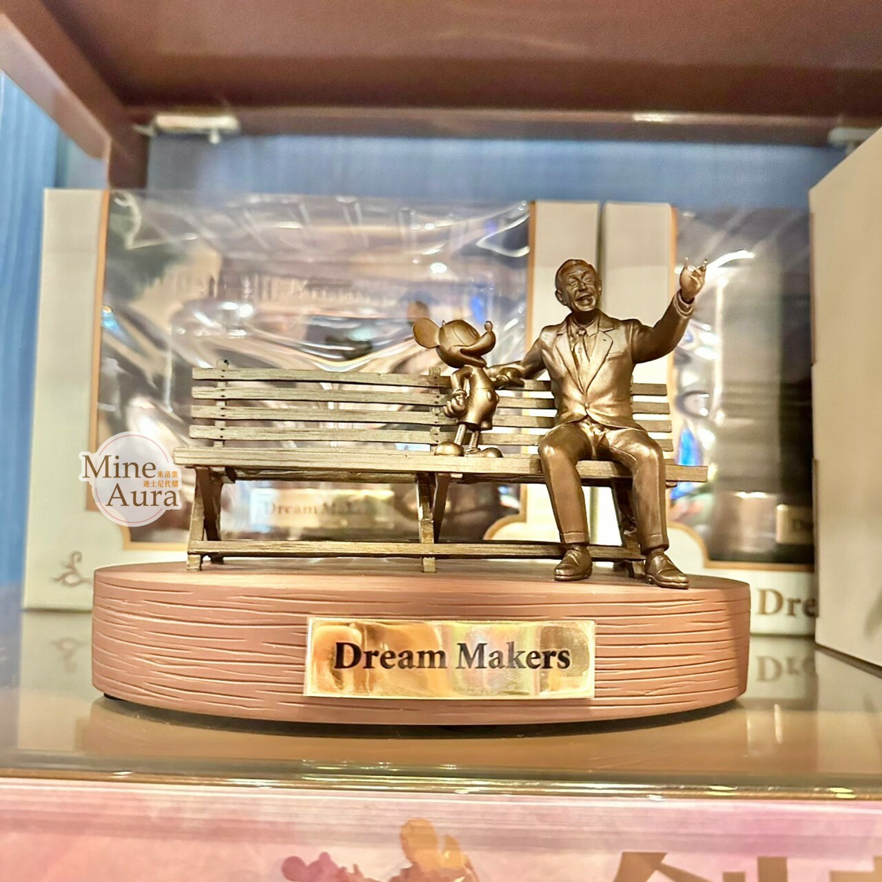 Dream Makers 創夢家 華特迪士尼 與 米奇 Mickey 銅像造型 擺飾品 收藏品 -香港迪士尼樂園