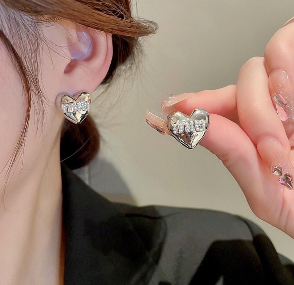 珍珠MIU銀心耳釘