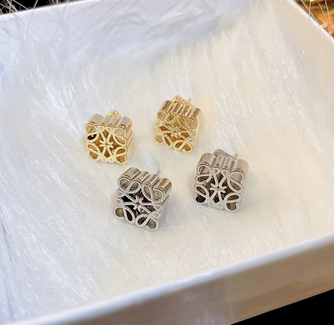 LOEWE 經典絕美金銀翻玩耳釘