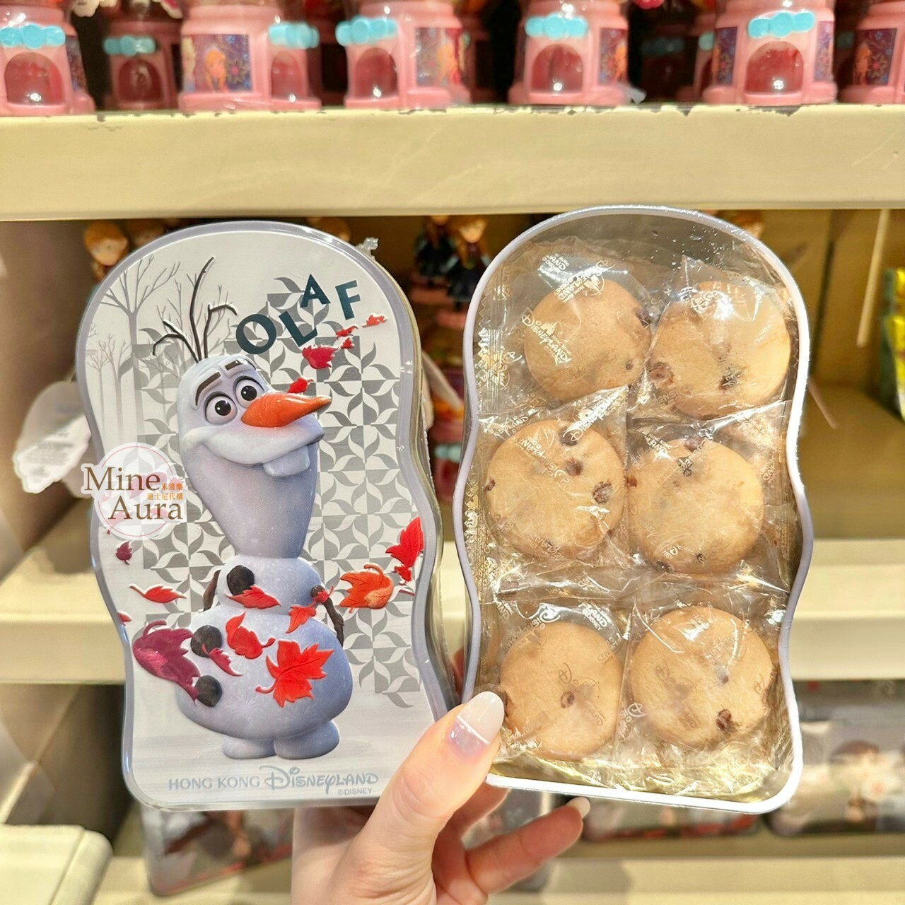 雪寶 Olaf 圖案 曲奇餅 餅乾 造型 鐵盒 冰雪奇緣 Frozen -香港迪士尼樂園