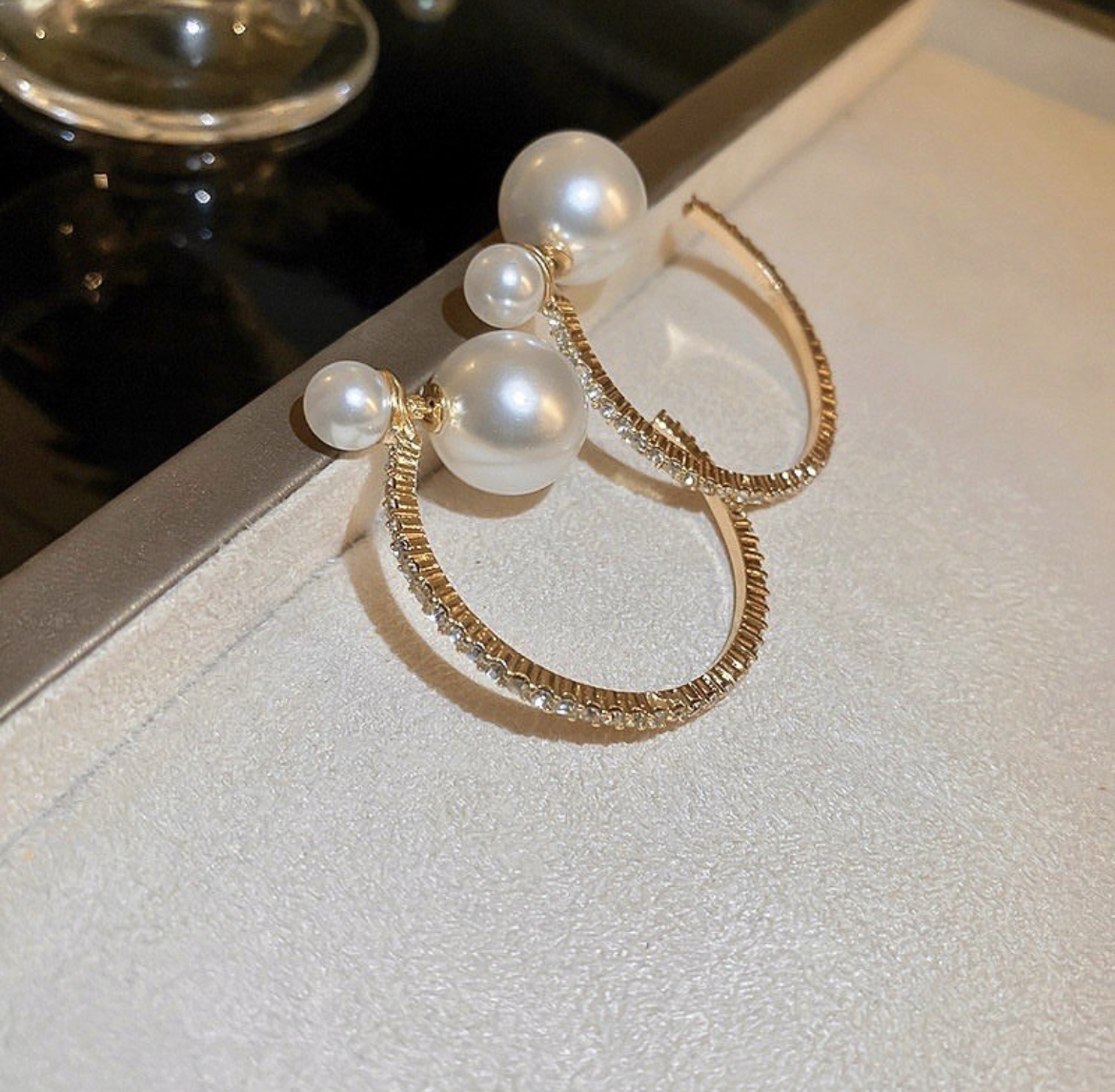 神仙夢幻珍珠系 後扣金鑽大圈