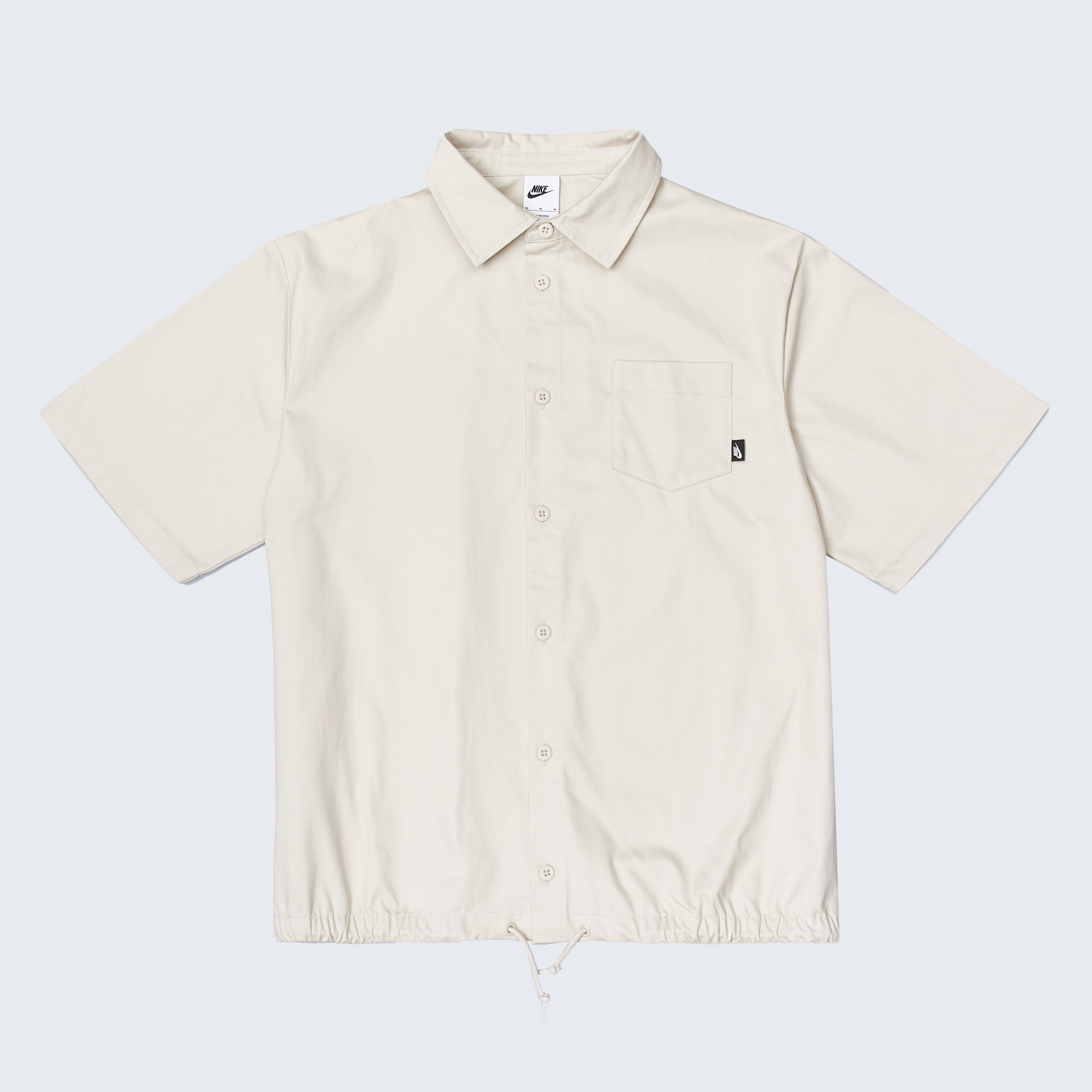 Nike Club Button Down Short Sleeve Shirt Beige