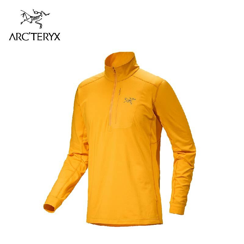 ARC'TERYX 始祖鳥 男 Rho LT刷毛內層套頭衫 艾斯黃 越野跑/登山健行/各式活動 01AT25301