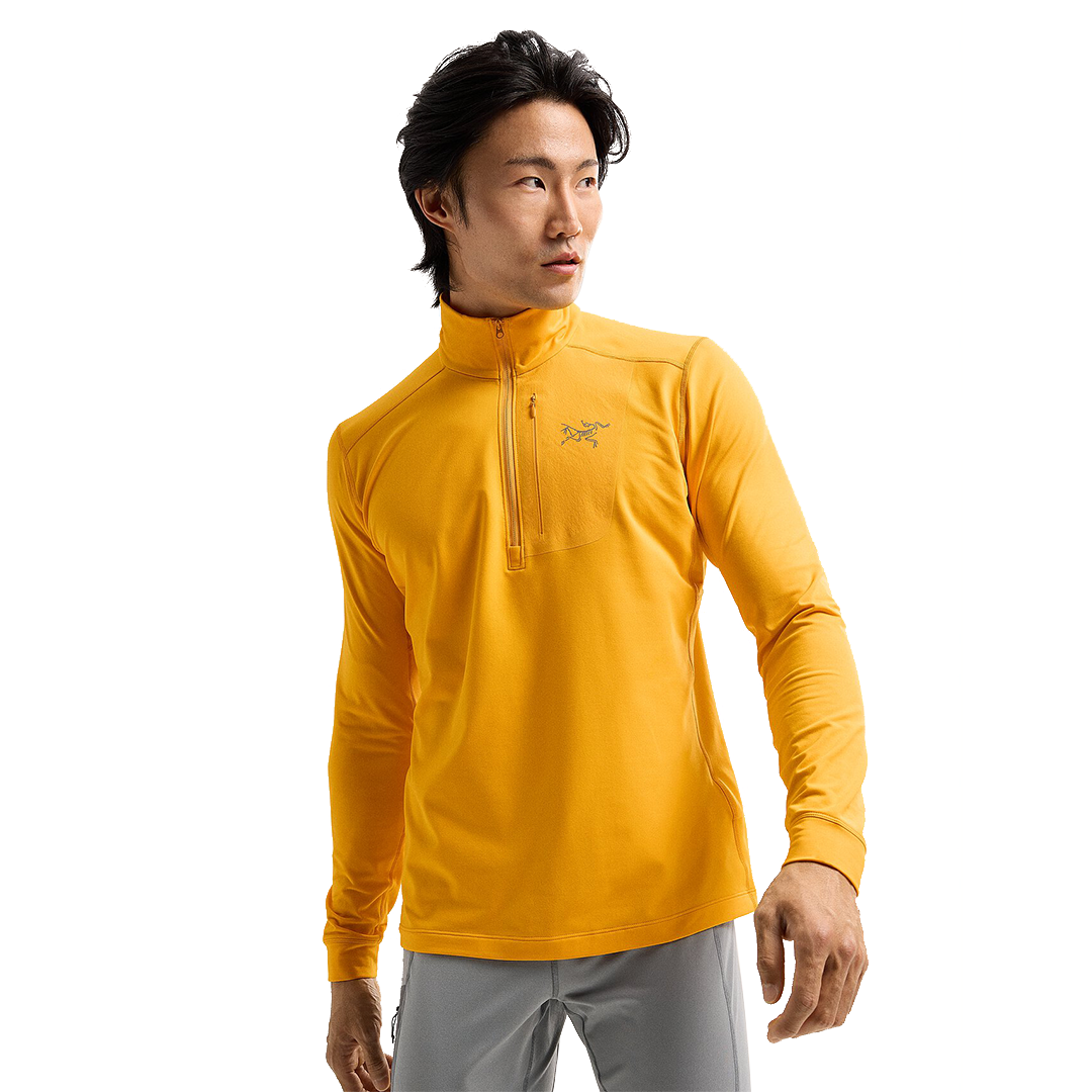 ARC'TERYX 始祖鳥 男 Rho LT刷毛內層套頭衫 艾斯黃 越野跑/登山健行/各式活動 01AT25301