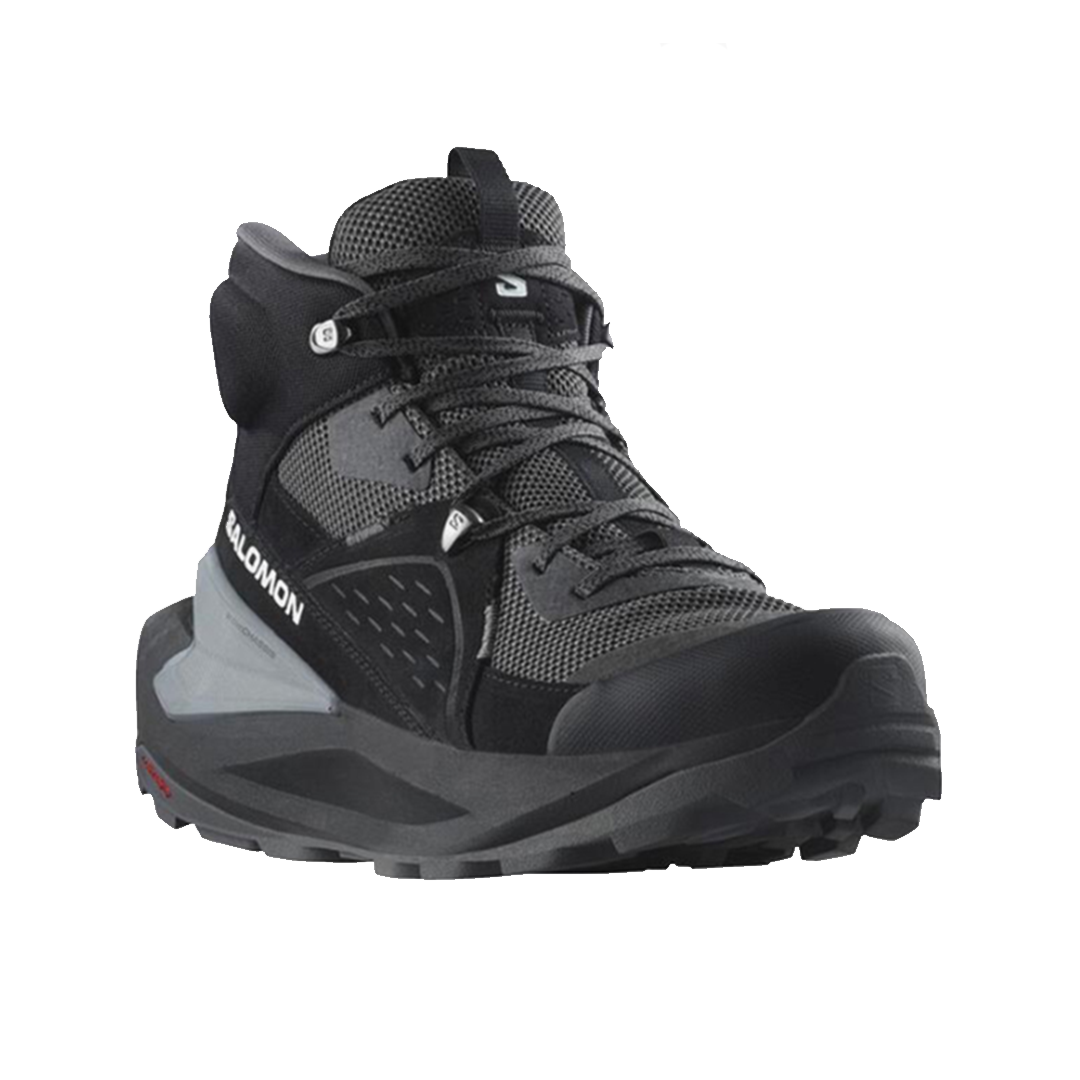 Salomon 法國 男ELIXIR GTX中筒登山鞋 黑/灰 33SL472959