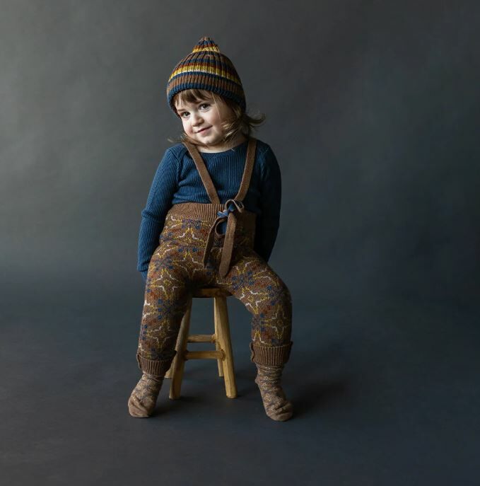 MABLI 羊毛針織吊帶褲 Llŷn Pants - Pecan