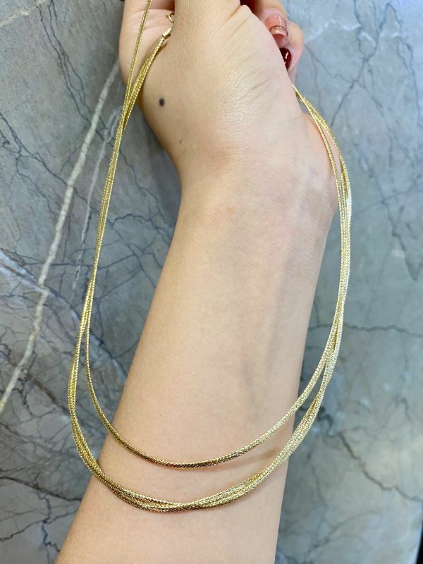 單層義大利絲網項圈