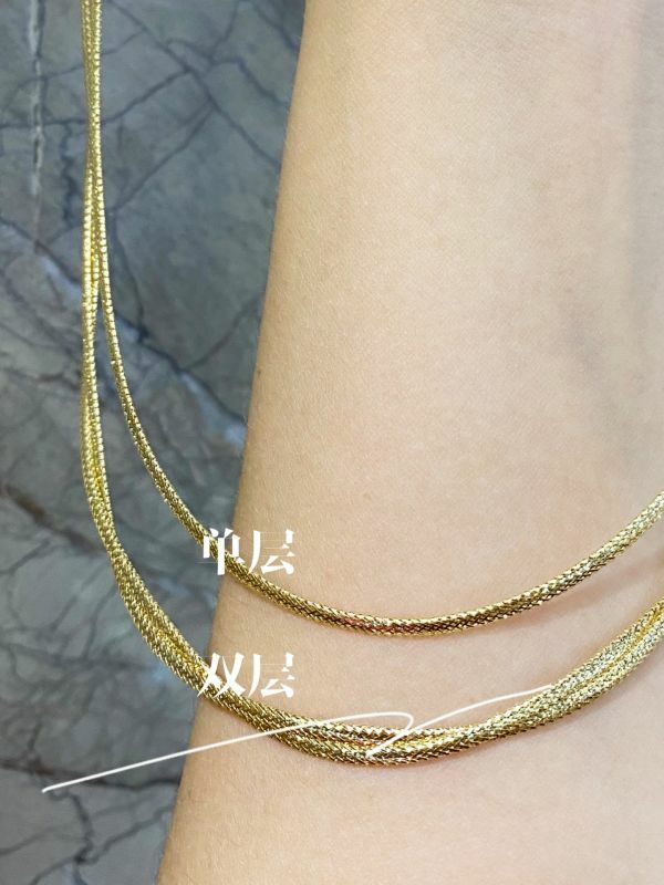 單層義大利絲網項圈