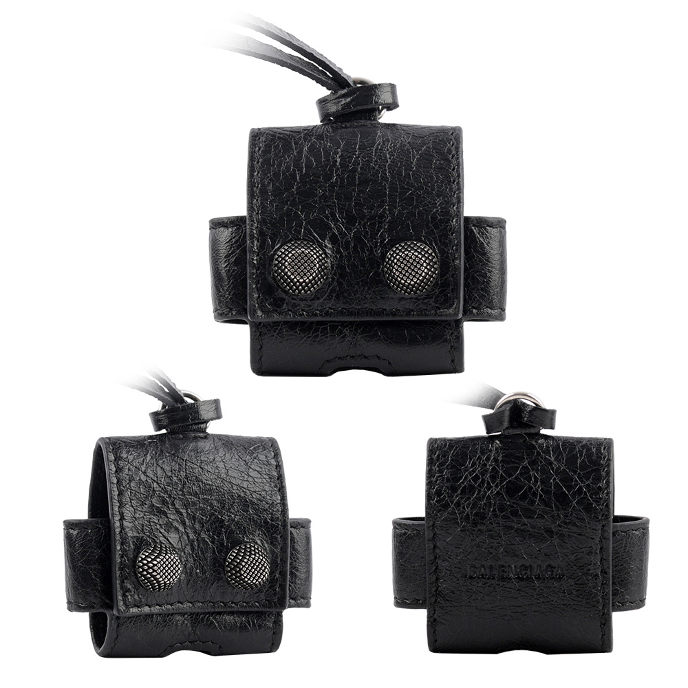 【BALENCIAGA】Le Cagole 銀釦小羊皮拉鍊方形斜背包(黑色) 719065 210KR 1000