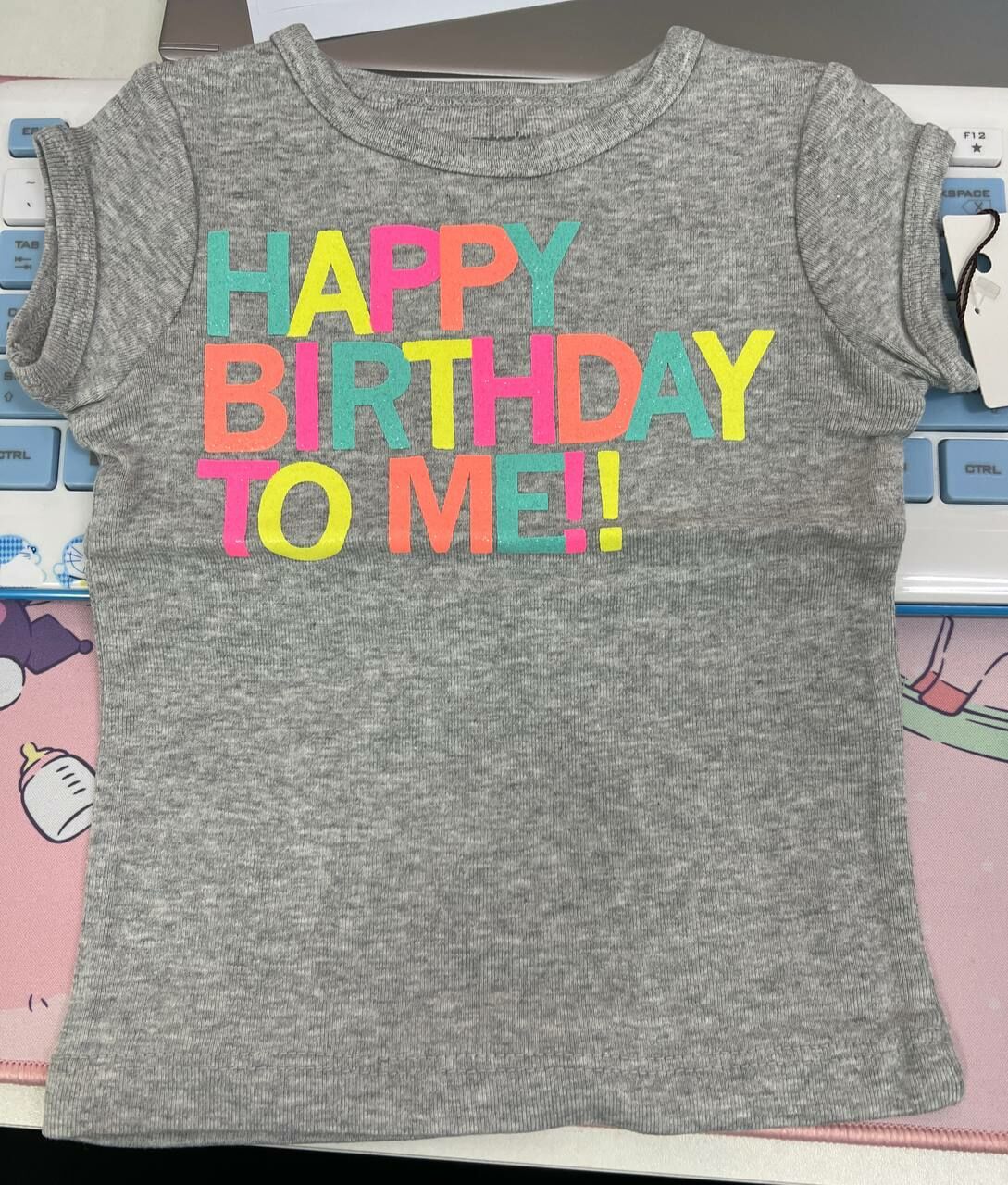 [S] CARTERS OP SEPARATES T-SHIRT,GRAY, 886149758718 [FINAL SALES] (SZZ278)