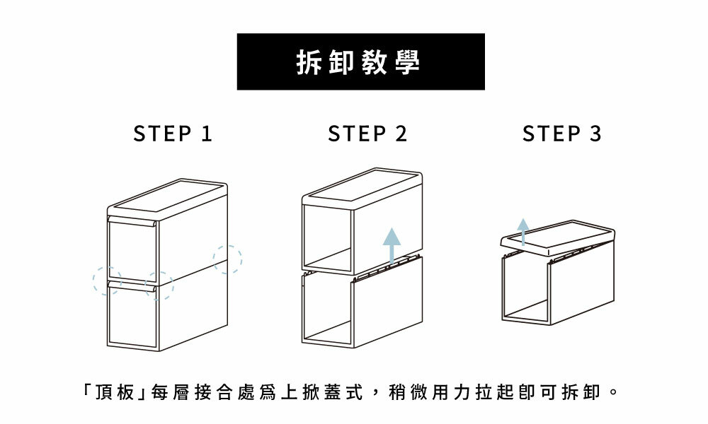 《like-it》日本製MOS純白系列 可堆疊抽屜式收納箱3入組