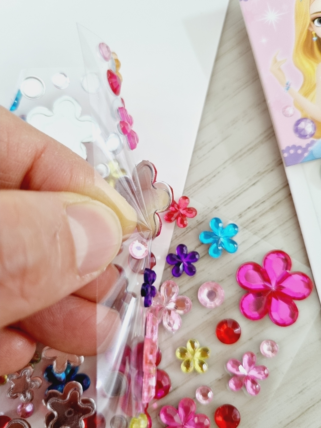 《 韓國 ROIBOOKS 》 史黛拉公主寶石貼（花）