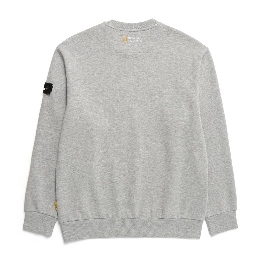 Unisex POLICARTER Big LOGO Fleece Sweatshirt - M/GREY