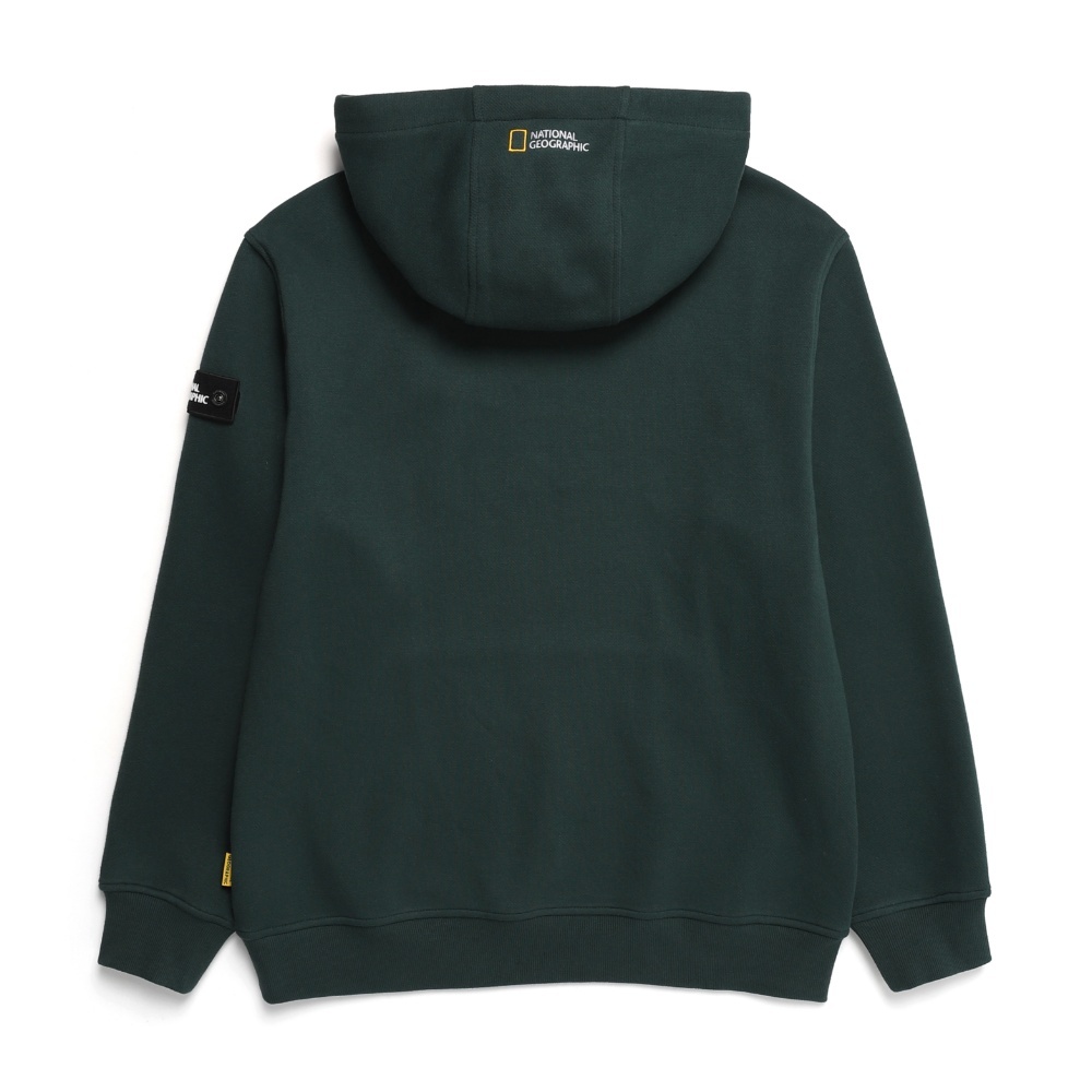 Unisex LUCOS Big LOGO Micro Fleece Hoodie - D/GREEN