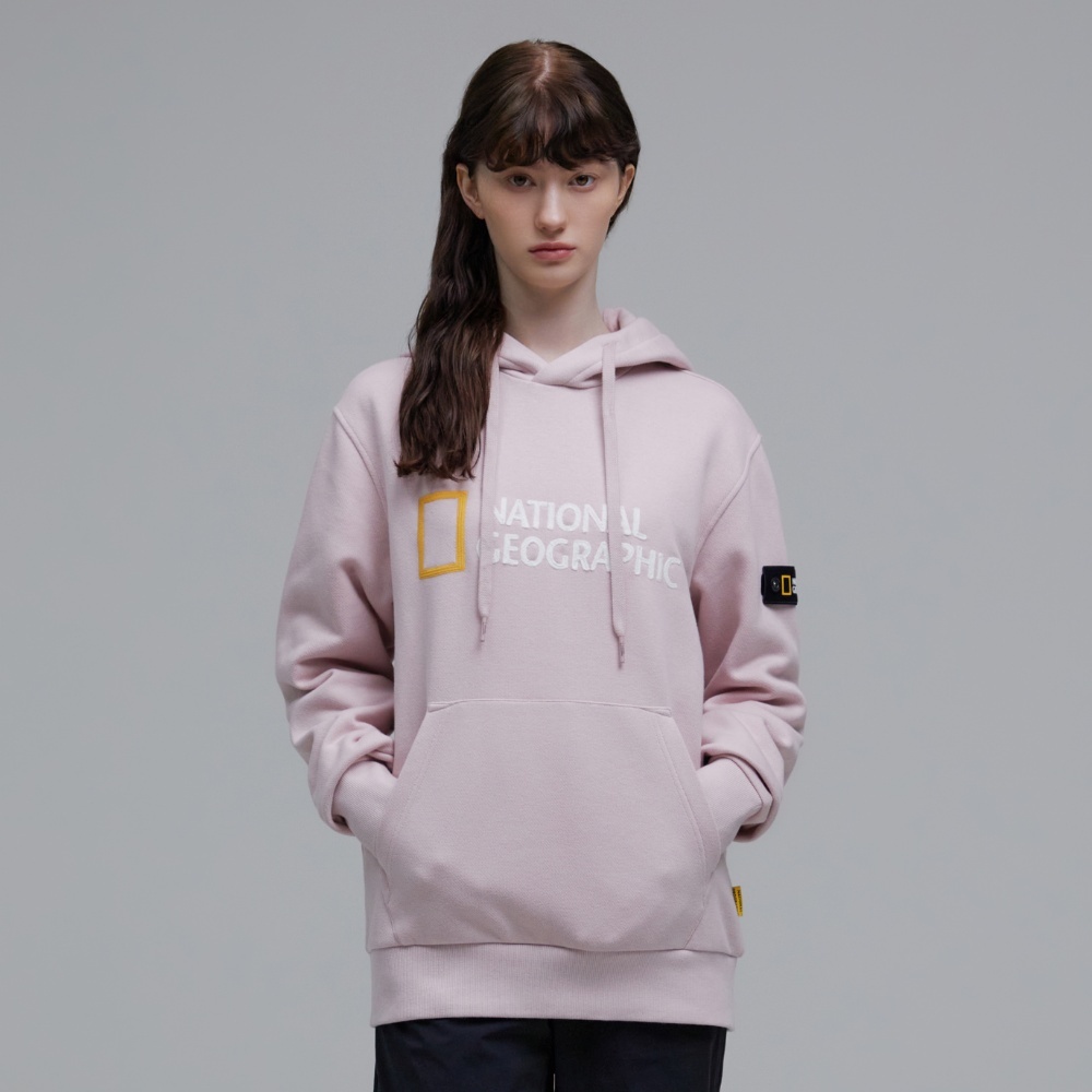 Unisex LUCOS Big LOGO Micro Fleece Hoodie - INDIAN PINK