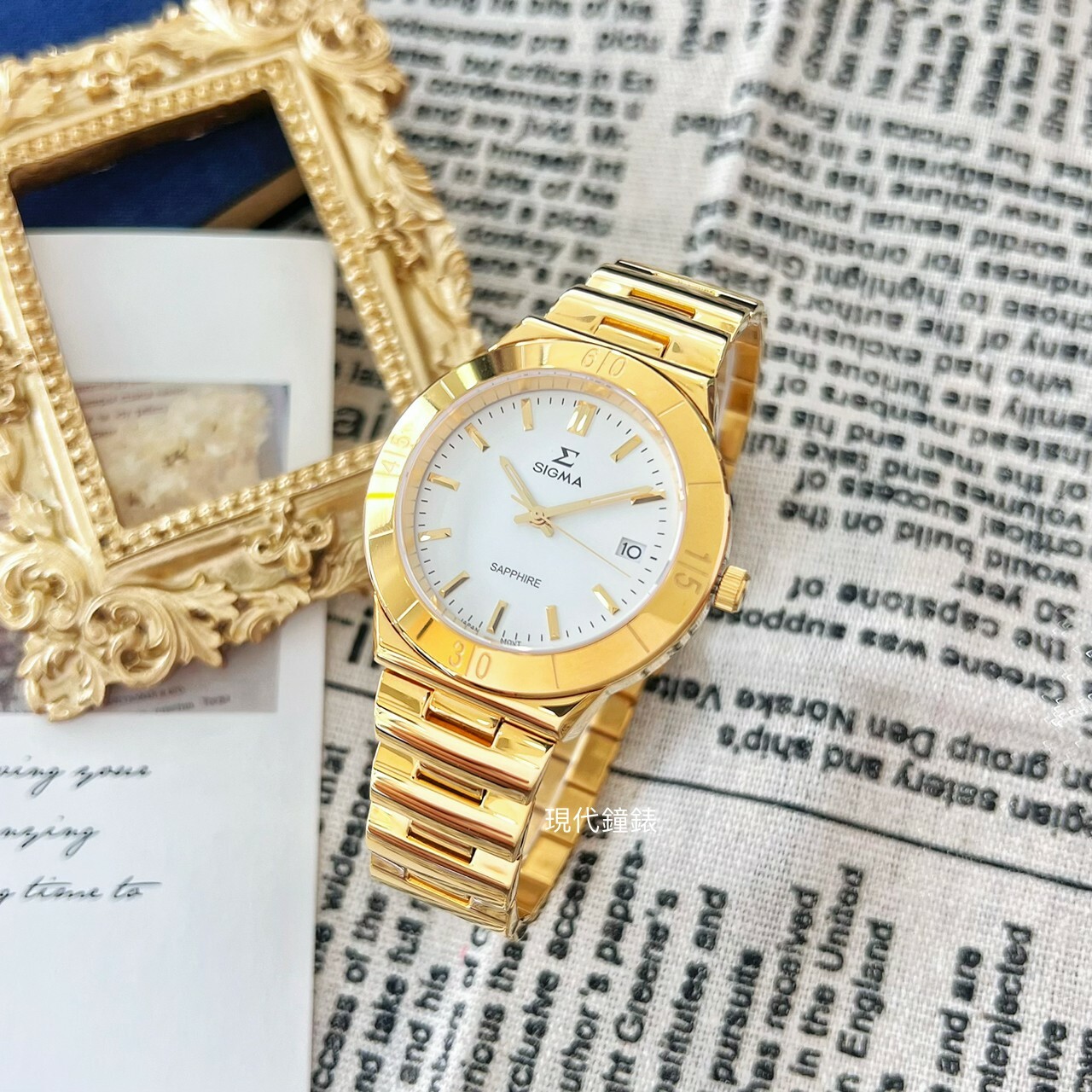 【SIGMA】穿越時空極簡金錶 3801MS-G 38mm 現代鐘錶