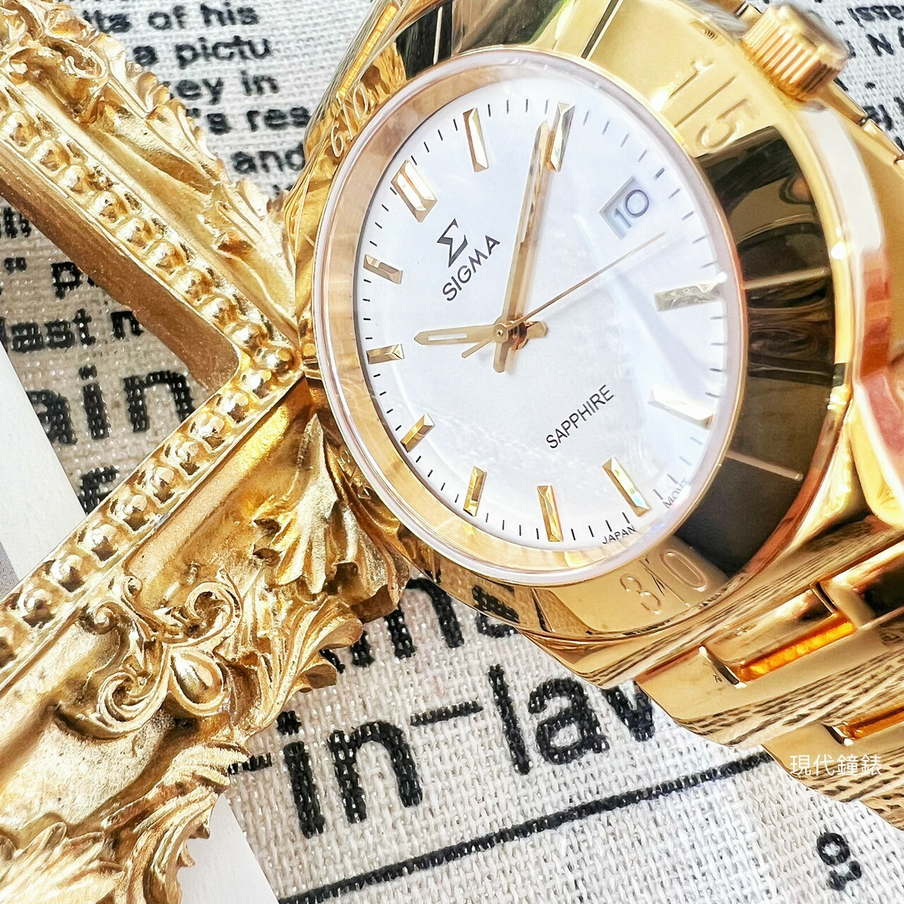 【SIGMA】穿越時空極簡金錶 3801MS-G 38mm 現代鐘錶